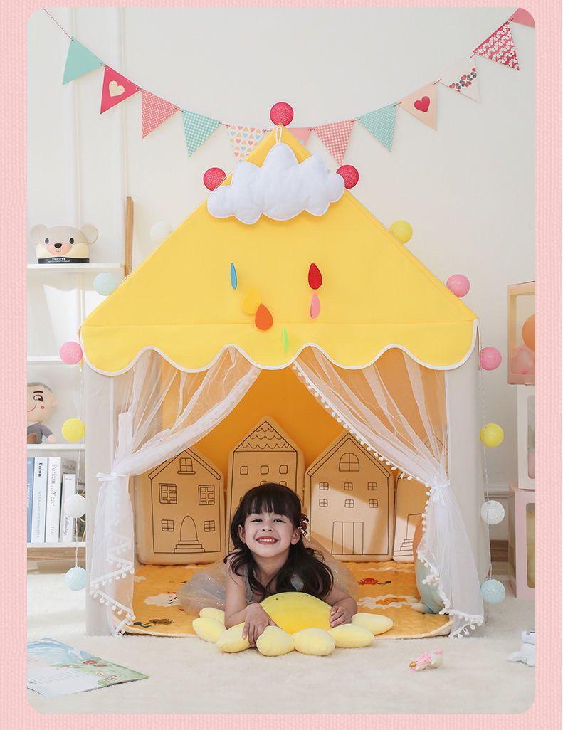 Product Introduction of Children's Tent Indoor Game House Small House Castle Princess House Sleeping Play House Toy Mosquito Net Birthday Gift for Children 17