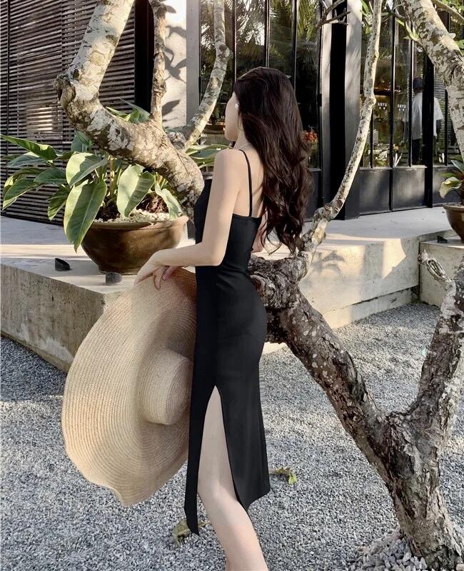 Product Introduction of [Hàng Trend] Đầm Váy 2 dây body xẻ tà sang chảnh(VÁY KHÔNG KHÓA SAU, KO TĂNG ĐƠ ĐIỀU CHỈNH DÂY, XẺ SƯỜN) 7