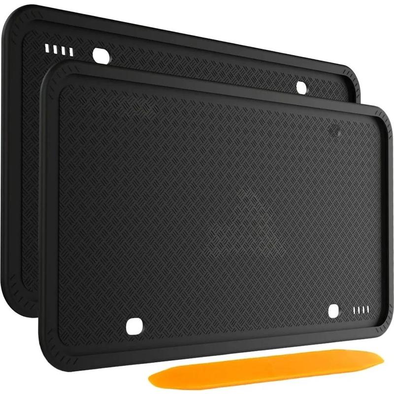 COD FREE Shipping Car Silicone License Plate Frame Kit Detachable Waterproof Screw Mounted Number Plates Holder Bracket  for US Canada Automobile 0