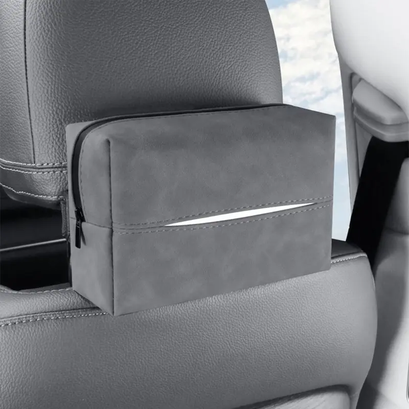 Tempat Tissue Mobil Kulit 3in1 Headrest Armrest Visor Premium Kotak Tisu Mobil 5