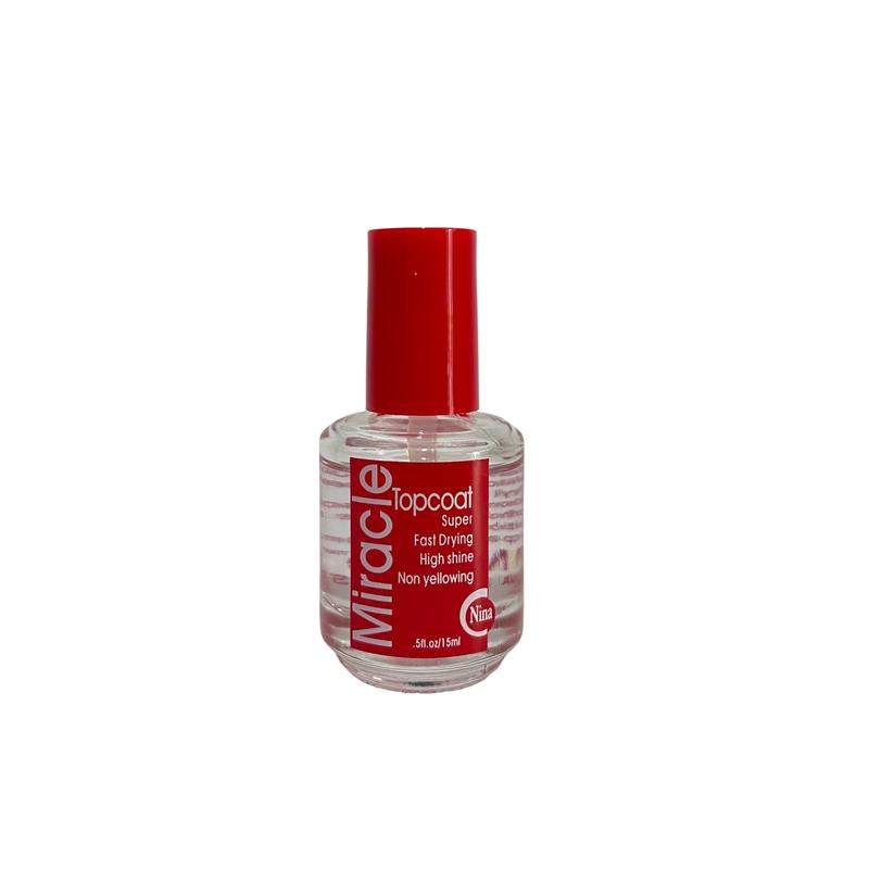 Sơn bóng mau khô Miracle nắp đỏ (hàng loại 1) - chuyên dùng cho gel lạnh & sơn thường - 15ml Nữ