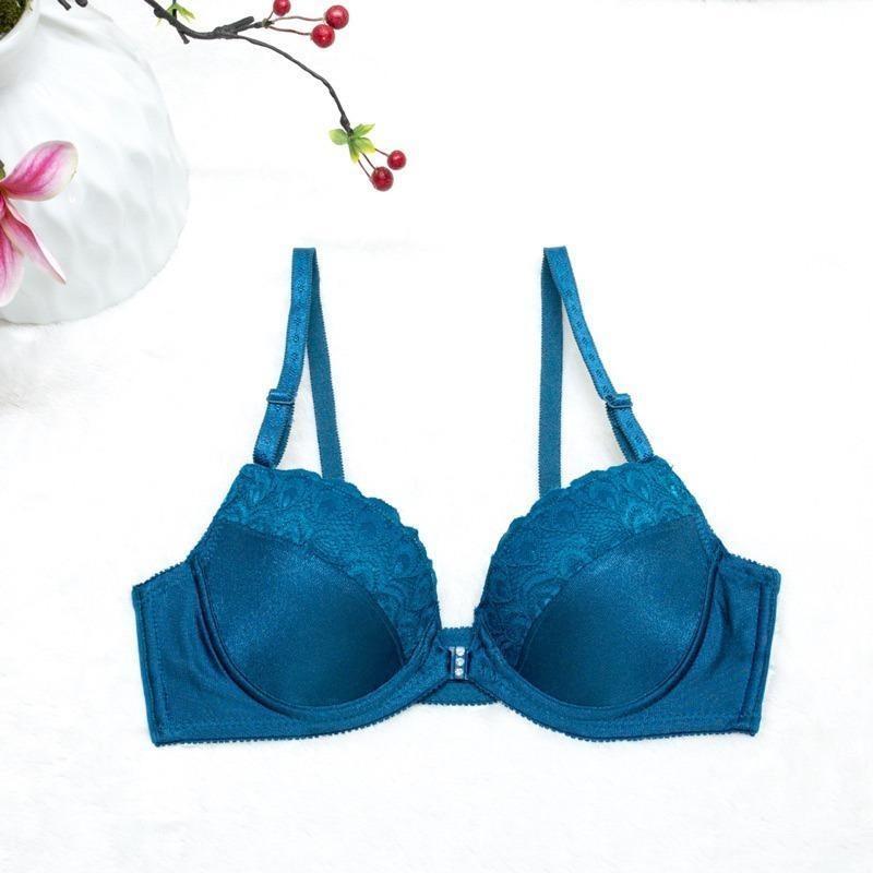 Áo lót nữ cài trước Belle, áo ngực có gọng mút mỏng đệm ép phối ren, SALINA STORE (CHE TÊN SP) Bra Jean