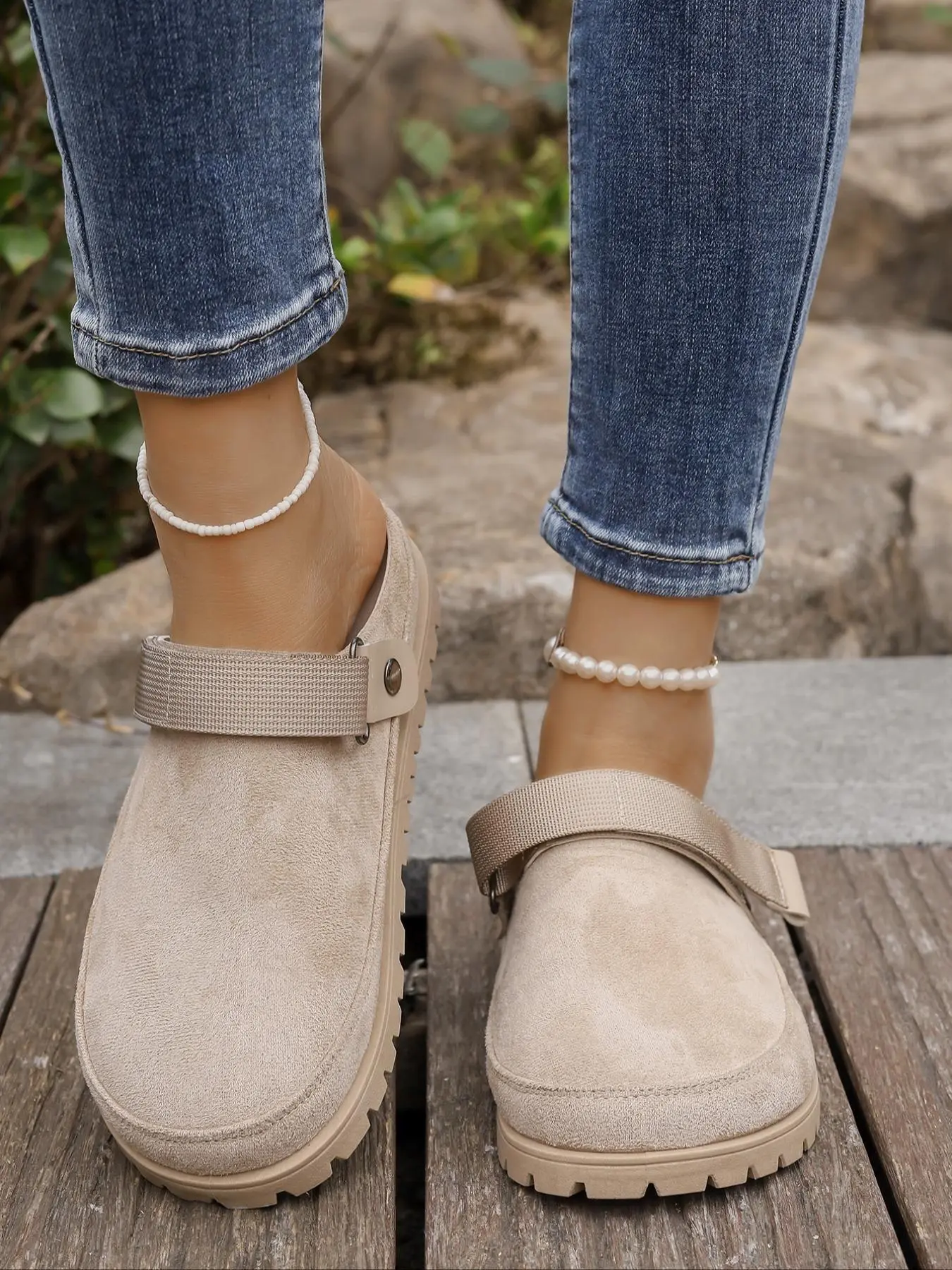Women's Solid Color Slides, Casual Comfortable Home Slippers, Soft Comfortable Slippers for Indoor & Outdoor Wear, Walking Shoes