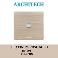 Gambar ARCHITECH Platinum B9-E01 Stop Kontak/JACK/OUTLET Telepon - Gold - TELEPON dari ARCHITECH INDONESIA Kota Administrasi Jakarta Utara 1 Tokopedia