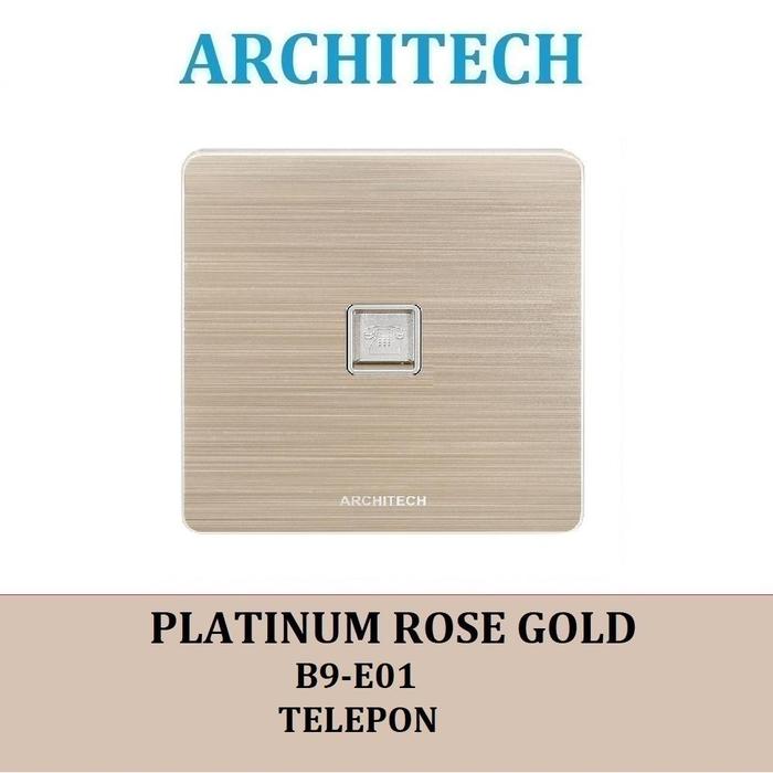 Gambar ARCHITECH Platinum B9-E01 Stop Kontak/JACK/OUTLET Telepon - Gold - TELEPON dari ARCHITECH INDONESIA Kota Administrasi Jakarta Utara Tokopedia