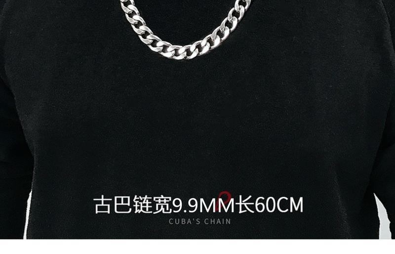 Product Introduction of Vòng Cổ Cuba Nam, Dây Chuyền NK Bằng Thép Không Gỉ, Vòng Cổ Thép Titan 304, Nữ, Phong Cách Hiphop, Hip Hop Châu Âu, Phụ Kiện Đồ Trang Trí Tự Làm 13