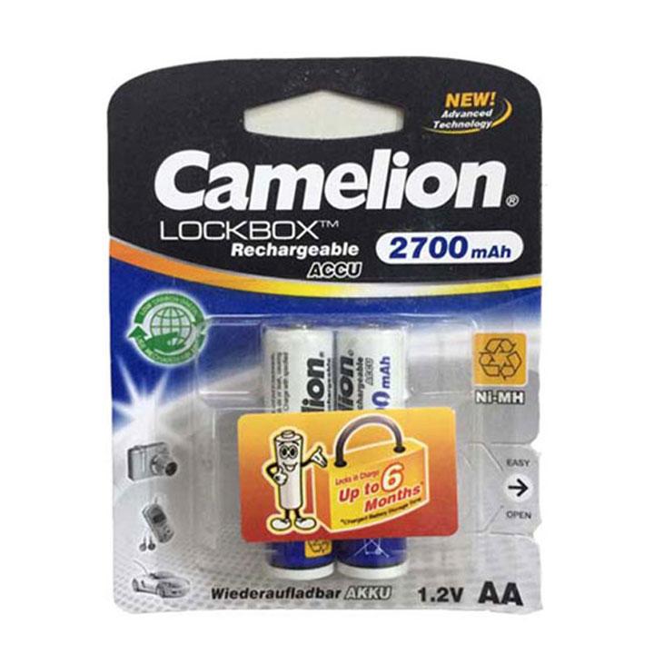 Pin sạc AA2700mAh 1.2v Camelion NH-AA2700LBP2 LockBox (loại vỉ 2 viên)