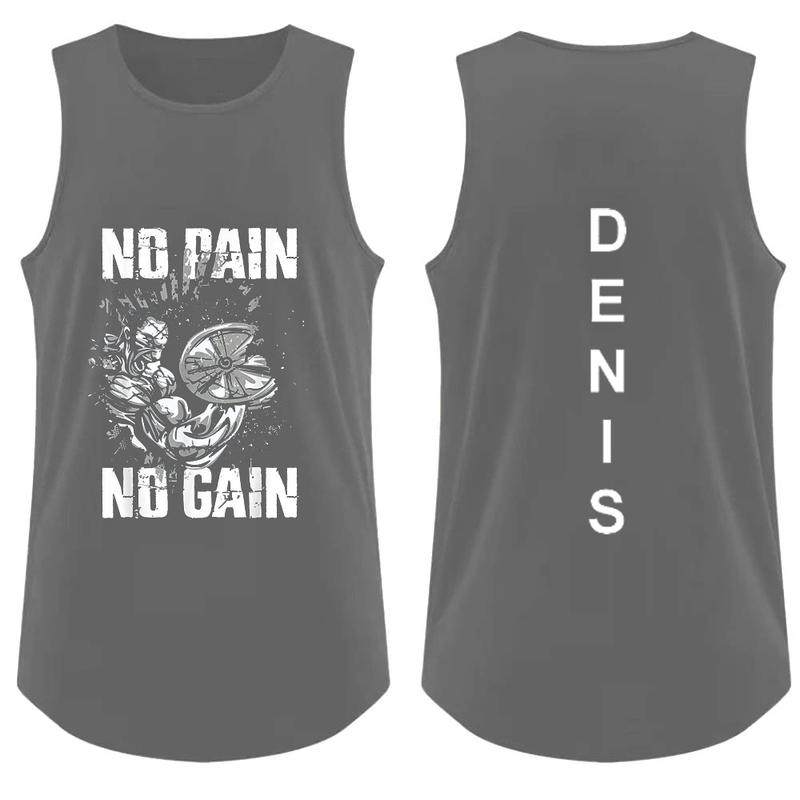 Product Introduction of 2025New Multicolor Men's camisole, fashionable and personalized outerwear for outings, exercise and fitness, comfortable, quick-drying and breathable with letter print and personalized patterns. 7