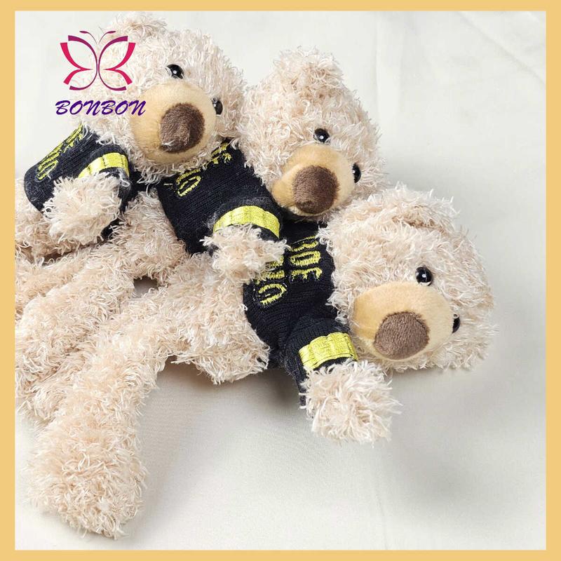 Ghim cài phụ kiện gấu teddy lông xù mặc áo đen cá tính- phụ kiện thời trang 2