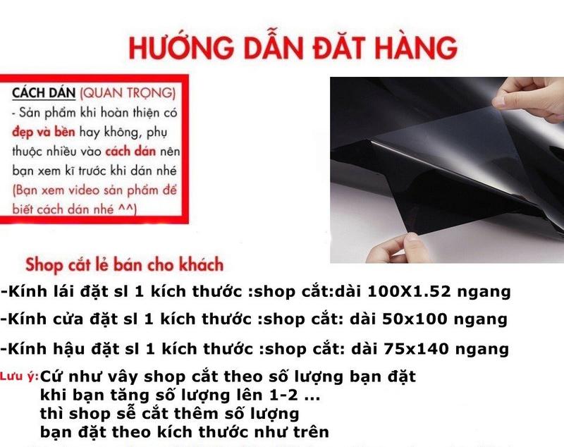 Phim cách nhiệt loại tiêu chuẩn cắt lẻ từng bộ phận - Chống nắng nóng cản tia UV hiệu quả 3