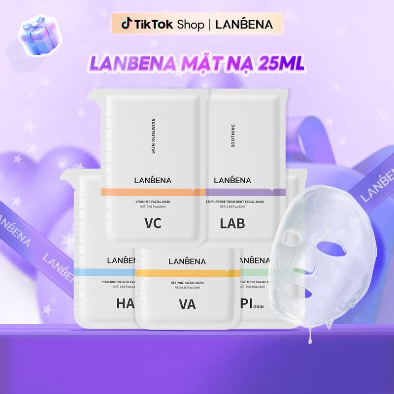 【Official  LANBENA MẶT NẠ VC/ĐIỀU TRỊ ĐA MỤC ĐÍCH/RETINOL/ĐIỀU TRỊ MỤN TRỨNG CÁ/AXIT HYALURONIC 25ml, làm đẹp da, skincare, nữ, dưỡng ẩm da, women, chăm sóc da, cosmetics, cấp ẩm