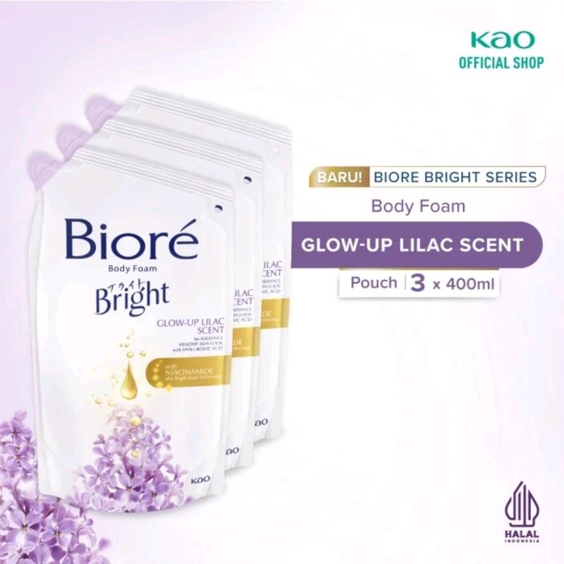 Paket 3 pouch Biore Glow Up 380/400ml 0