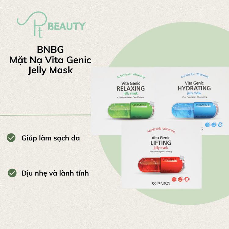  Bản Việt Nam - Mặt Nạ Dưỡng Ẩm Giúp Nâng Cơ Và Săn Chắc Da BNBG Vita Genic Jelly Mask- Full Hộp 