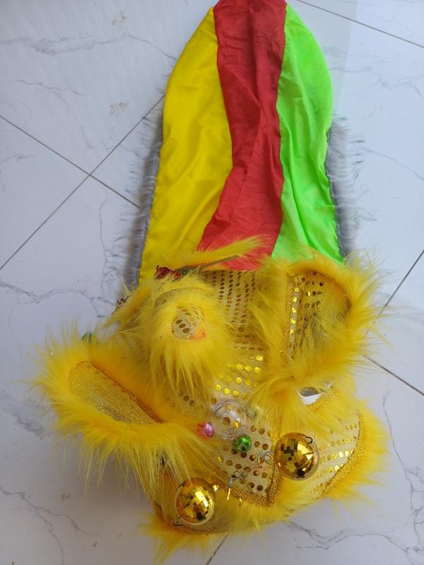 Đầu lân cho trẻ em  3-5 tuổi (có đuôi lân vải) 5