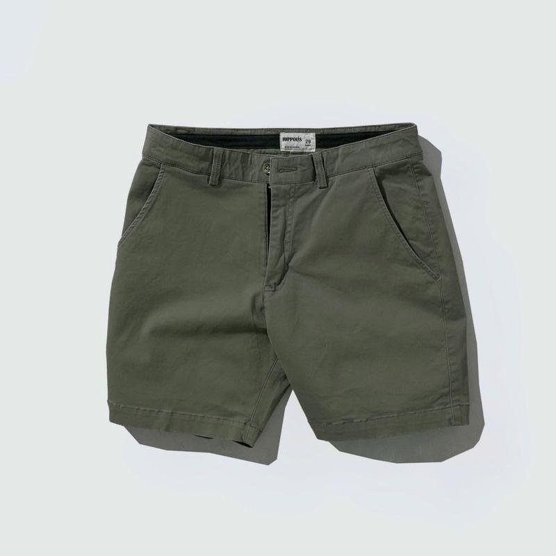 Product Introduction of Quần Short kaki nam phom ngắn màu nâu cơ bản, chất kaki thun co giãn nhẹ, mềm mịn 28