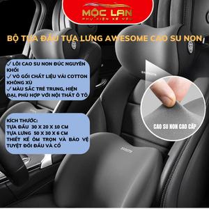(G03) Gối Đầu Tựa Lưng Ô Tô Cao Su Non Awesome - Sang Trọng Thiết Kế Công Thái Học Thoái Mái Khi Lái Xe Đệm Tựa Đầu Đệm Tựa Đầu
