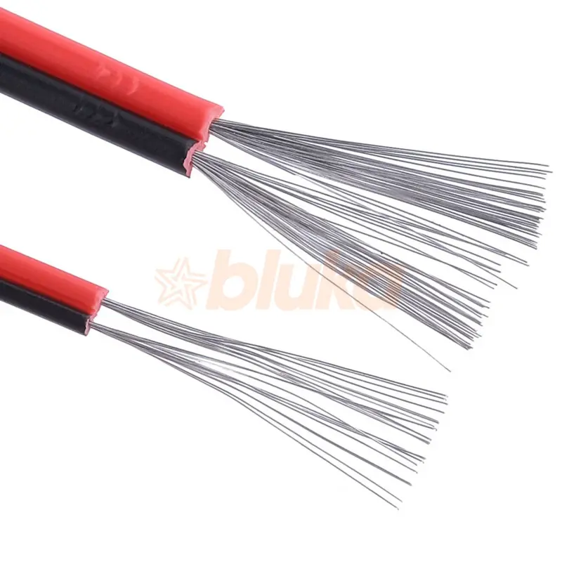 Cuộn Dây Điện Đôi AWG Đỏ Đen Lõi 0.2mm [CUỘN 100M] 3