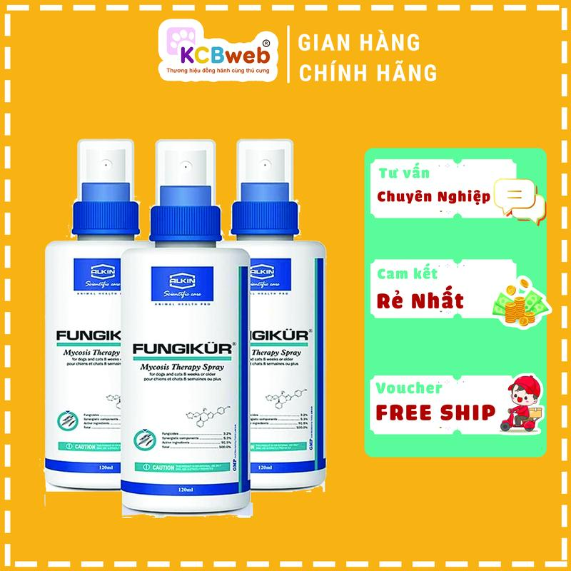 Fungikur - Chai xịt nấm da dành cho chó mèo