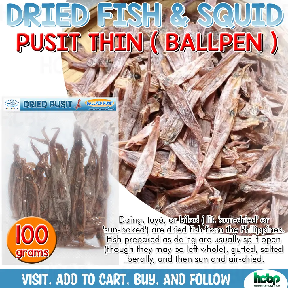 BALLPEN PUSIT - Dried Pusit/ Chewy Squid / Sun-dried Squid / Filipino ...