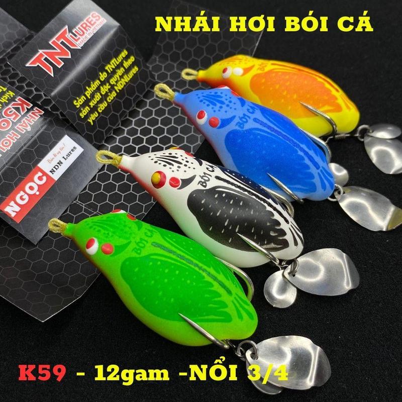 Mồi lure NHÁI HƠI BÓI CÁ K59 & K52 mồi giả câu cá lóc 12gam & 8gam Action Nổi 3/4 nhấp lắc Bắt Cá Đi Câu Fishing Fish Cá nhai hoif