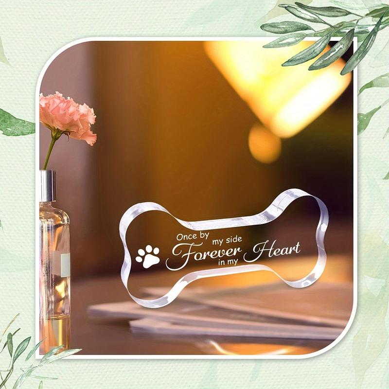 Acrylic Pet Memorial Sign, Letter Pattern Pet Memorial Plaque, Sympathy Decorative Plaque, Desktop Decorative Ornament, Gift for Someone Who Has Lost a Pet Dog 3