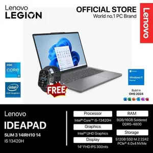 LENOVO IDEAPAD SLIM 3 14IRH10 14 i5 13420H 8GB / 16GB 512GB W11+OHS 14" WUXGA IPS BACKLIT