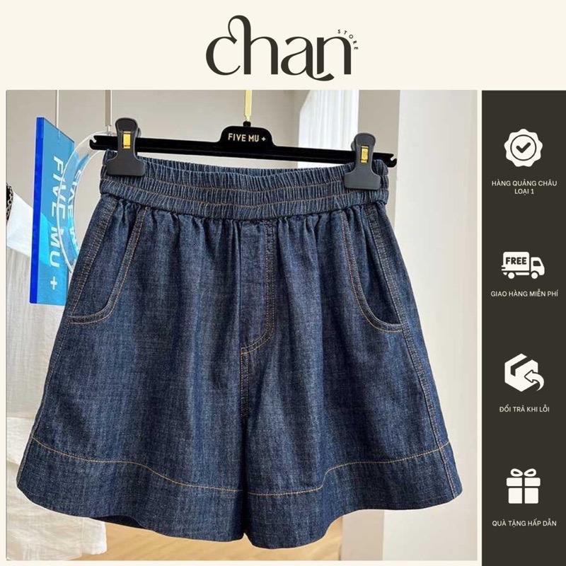 [Sẵn]Quần short jean mềm dáng chữ A lưng chun phong cách hàn quốc hot trend M38 Nữ Women
