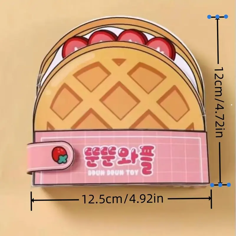 Waffle Design DIY Sticker Book for Boys & Girls, DIY Waffle Bread Sticker Book Quiet Book for Fun, Craft Project, Decoration for Home 1