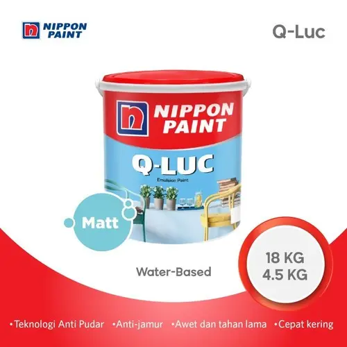 CAT TEMBOK INTERIOR Q-LUC NIPPON PAINT BERBAGAI WARNA (4,5 KG)