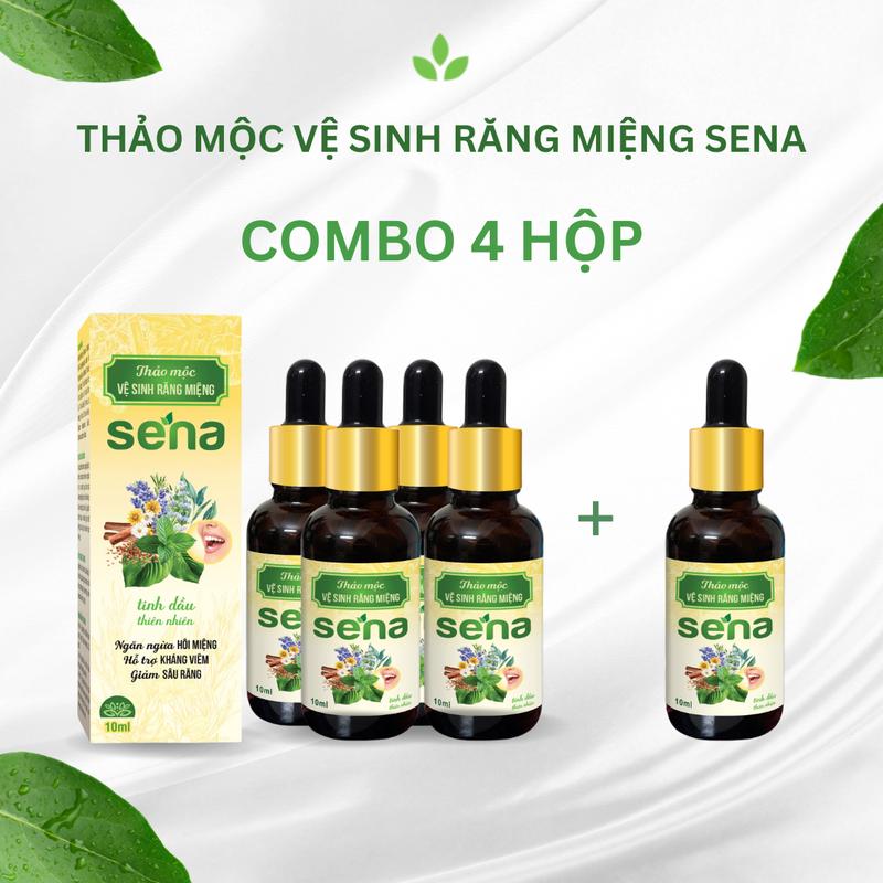 [COMBO 4 KÈM 1 SERUM] SERUM răng miệng SENA + Tặng 1 serum + 5 gói trà Thanh Nhiệt Nước Súc Miệng Súc Miệng hoi mieng không chứa chất nào viet nam viem loi xịt  thơm