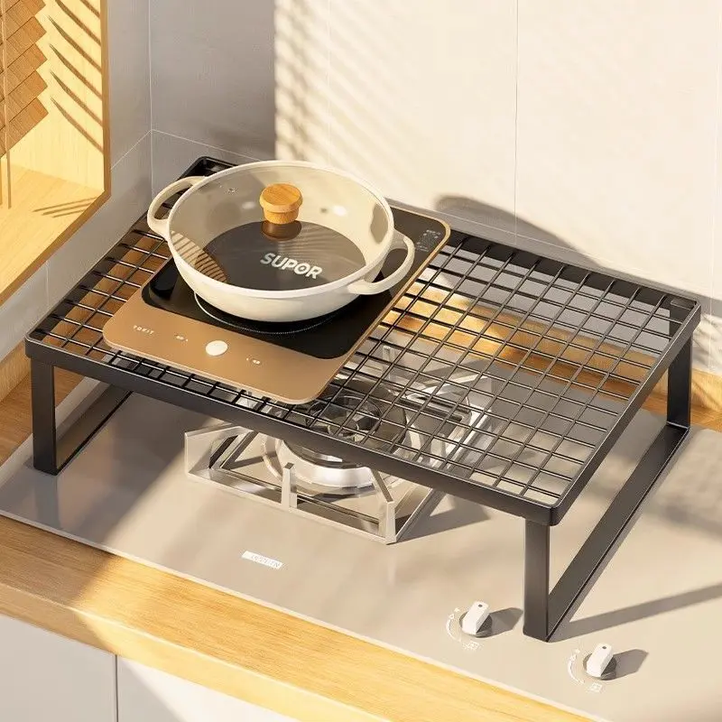 Giá Để Đồ, Chất Liệu Thép Cacbon, Giá Đỡ Bếp Cảm Ứng, Giá Nâng Bếp, Giá Đỡ Nắp Bếp Ga, Thích Hợp Cho Bếp Cảm Ứng, Đồ Dùng Gia Đình