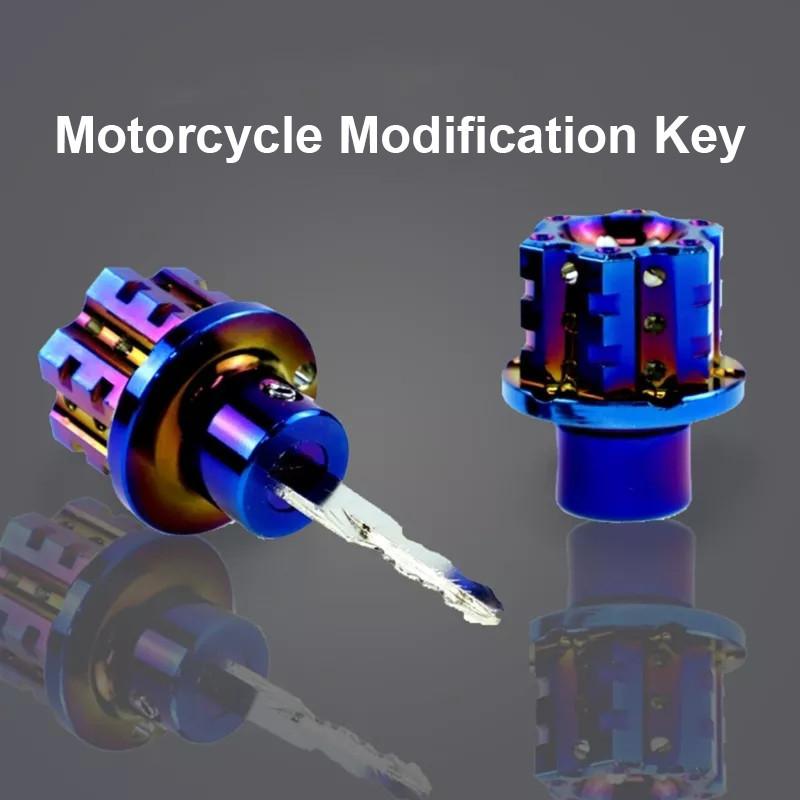 Product Introduction of Universal Motorcycle CNC Modified Key Cover CNC Key Bit Hexagon Key Tip Various Keychains 13
