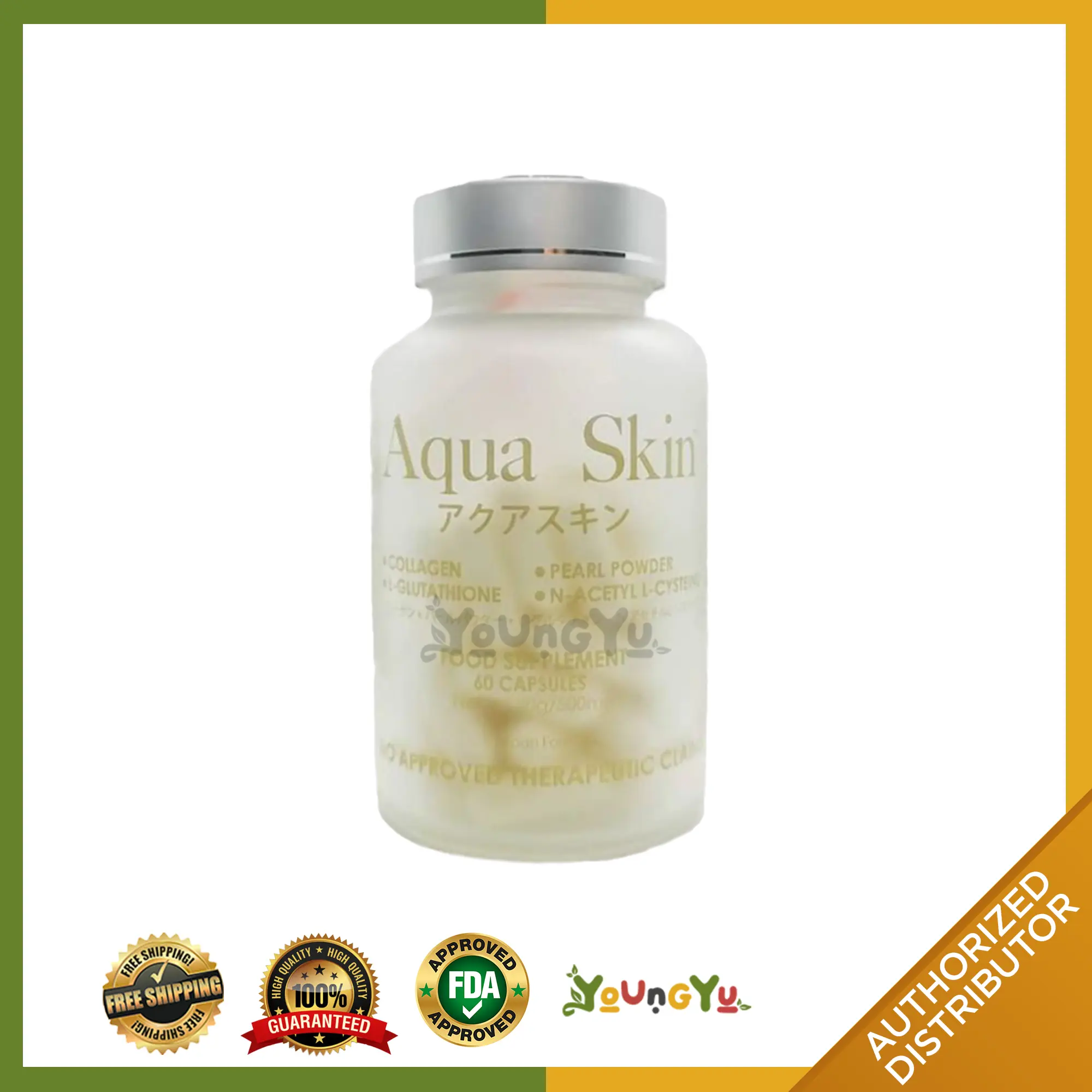 Aqua Skin | Glutathione With Collagen 60 Capsules