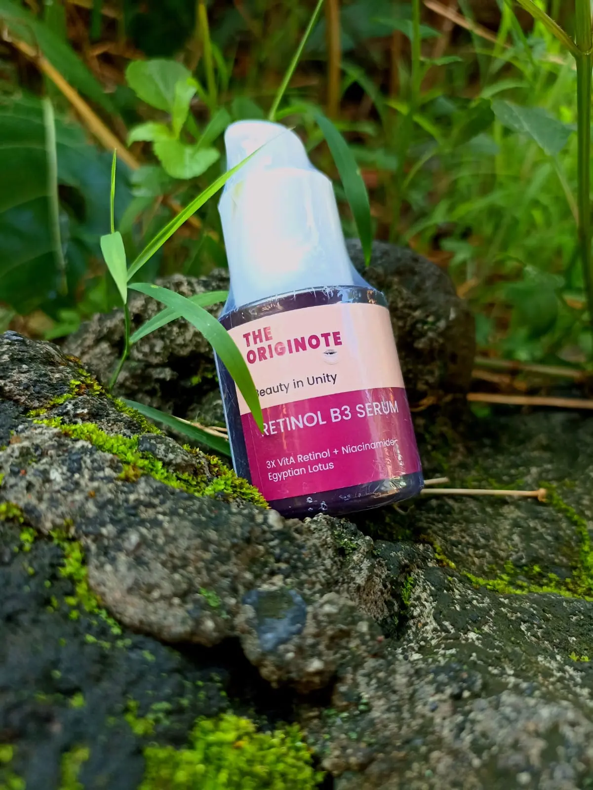 The Originote Retinol B3 Serum - Serum Anti Aging Menyamarkan Garis Halus Meratakan Warna Kulit Merawat Kulit Berjerawat with 3x Vitamin A Niacinamide dan Egyptian Lotus Extract Kerutan Tetes