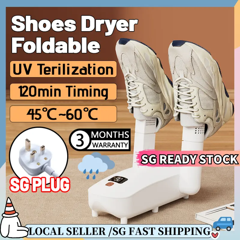 SG READY STOCK UV Terilization Shoes Dryer Foldable Fast Heater Portable Shoe Dryer Electric Drying Deodorization Dehumidifier
