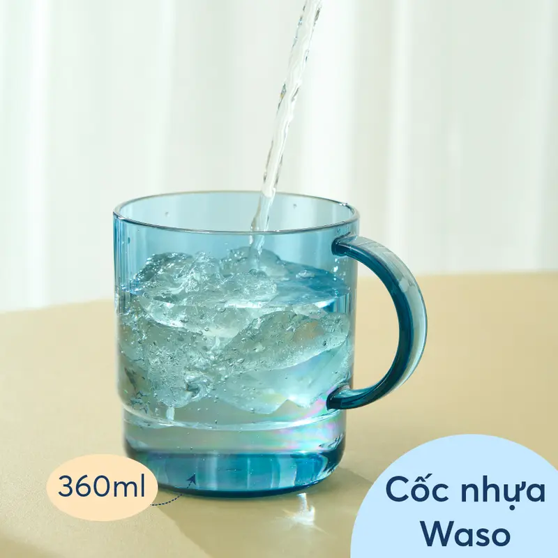 QUÀ TẶNG KHÔNG BÁN - Cốc nhựa Inochi Waso 360ml + 490ml, nhựa cao cấp an toàn, cốc trong suốt, bền đẹp 5