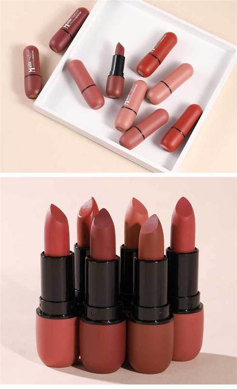 Product Introduction of Mist Velvet Matte Lipstick 6 Color Waterproof matte Light nude lipstick Lipstick pigment Dark red Brown Long-lasting Lip Gloss Women's Makeup lip gloss 16