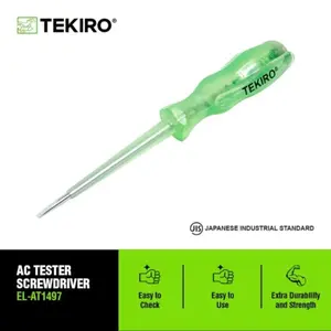 (JU.SH) TEKIRO tespen AC 105-250V test pen obeng listrik ORIGINAL