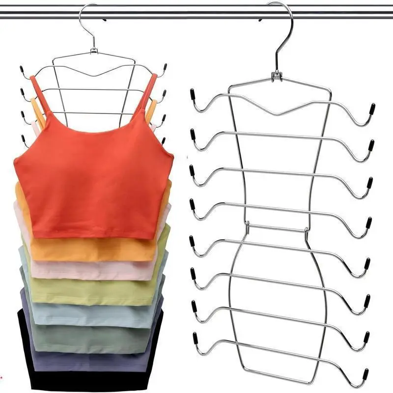 8 Layer Rotating Hanger, 2 Counts Foldable Underwear Hanger, Space Saving Clothes Hanger, Home Organizer for Bedroom, Closet, Wardrobe, Hanging 0