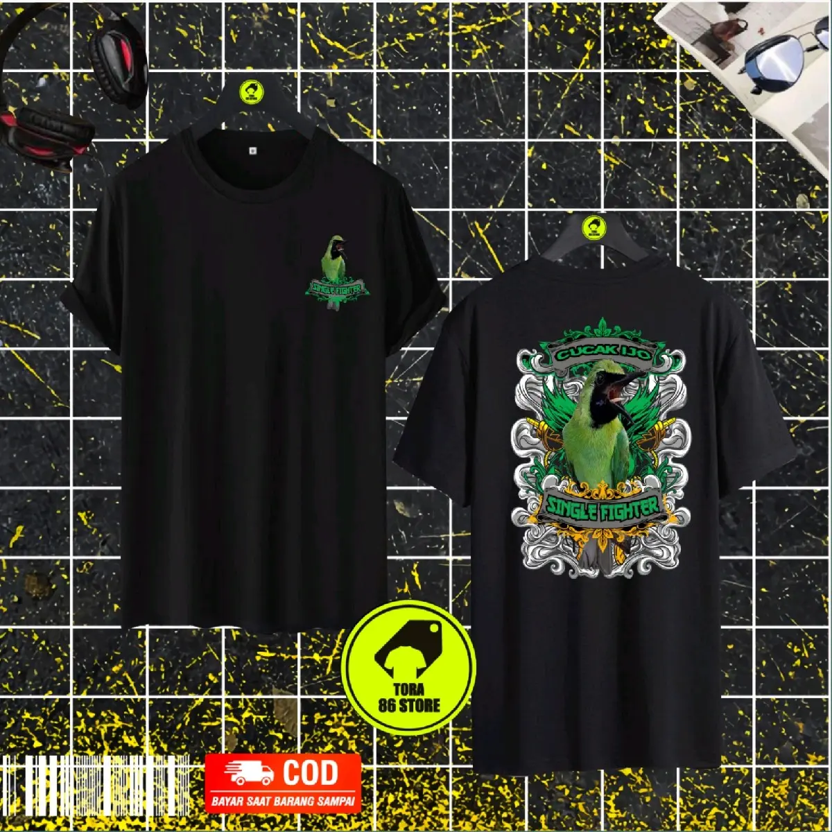 kaos burung cucak hijau,cucak ijo bisa cod