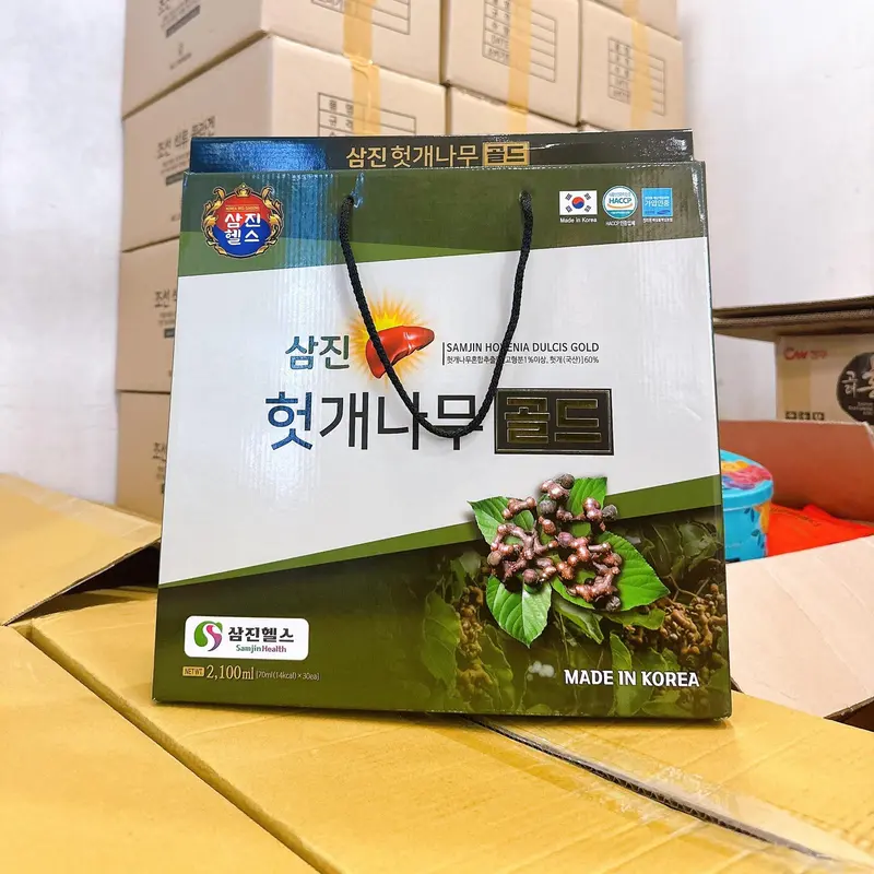 Thực phẩm chức năng nước uống mát gan Samjin Hovenia Dulcis Gold 70ml x 30 gói 2
