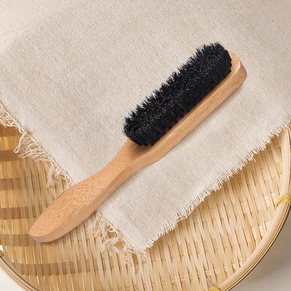 Bamboo Handle Beard Brush, Beard Bristle Brush, Beard Styling Brush, Hair Styling Tool for Men