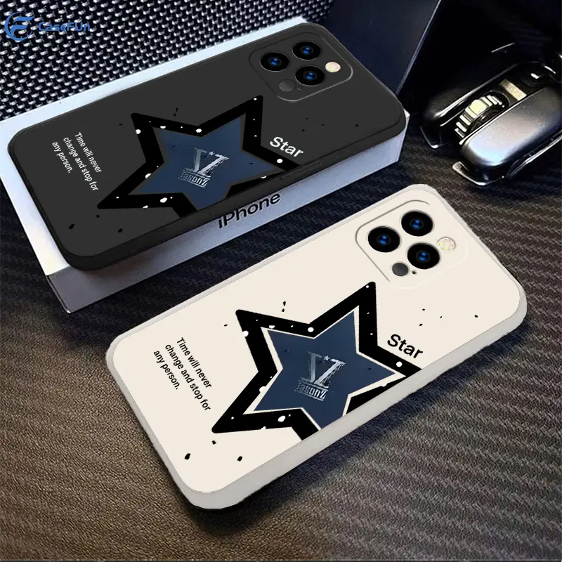 Case Hp For Samsung A05 A05S A04 A04S A04E A03S A53 A54 A55 A71 A15 A14 5G A10S A10 A11 A12 A13 A20 A22 A23 A24 A31 A32 A33 A50 A51 A52 Simple Super Star Five-pointed Star Phone Case Cover Casefun