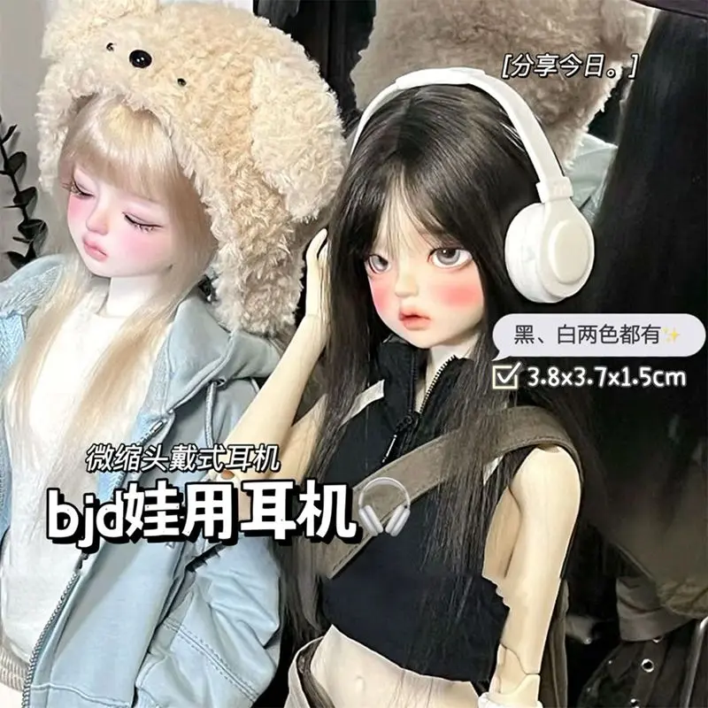 Búp Bê BJD, Phong Cách INS, Thiết Kế Ưa Nhìn, Tai Nghe Mini Cùng, Phụ Kiện Đồ Trang Trí Cho Em Bé, Kiểu Đua Xe Điện Toy Đồ Chơi Phát Nhạc