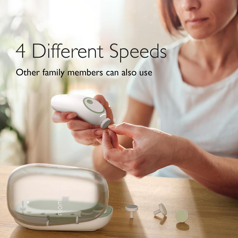 Electric Baby Nail File, 1 Set Rechargeable Electric Baby Nail File, Gentle Baby Nail Trimmer, Including 7 Grinding Replacement, Nail Care Products 5