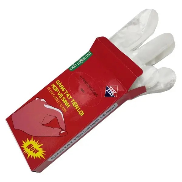Gói 100 Găng Tay Nilon Dùng 1 Lần - Bao Tay Làm Bếp An Toàn Vệ Sinh Thực Phẩm 6