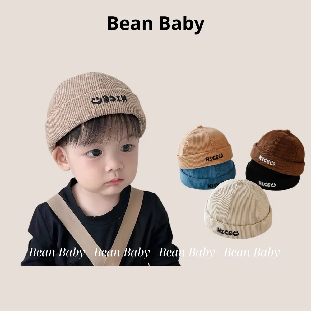 Mũ cho bé trai Mũ nồi bé trai phong cách retro chất liệu nhung tăm mềm mại cho bé từ 2 đến 6 tuổi