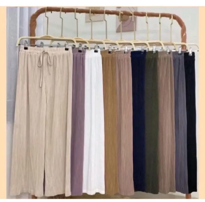 100 DAPAT 7 KULOT LIDI BEBAS PILIH WARNA Wanita Celana Panjang 1