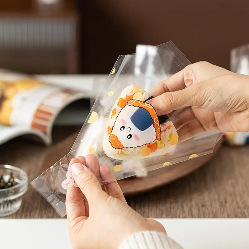 Túi Đóng Gói Cơm Nắm Hình Tam Giác Hoạt Hình, Thiết Kế Đáng Yêu, 50 Chiếc, Dụng Cụ Sushi, Làm Acc, Khuôn Z7X3 Onigiri, Để Làm Đồ Ăn Nhẹ, Z7X3 4