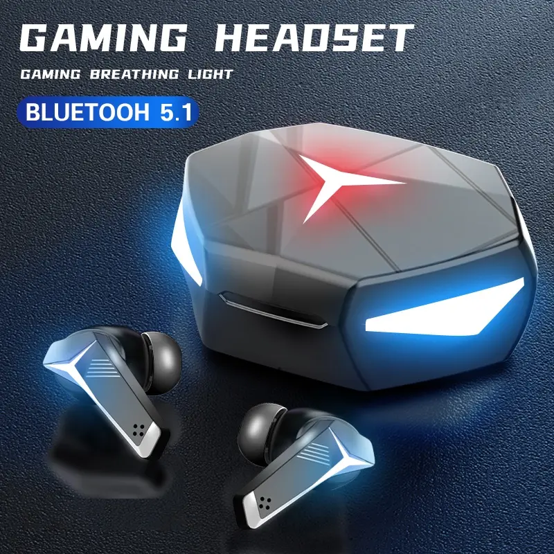 Tai nghe Bluetooth không dây trong tai, hộp sạc trò chơi cạnh tranh, tai nghe không dây 9D, tai nghe thể thao âm thanh nổi không thấm nước, HiFi, thích hợp cho Android/IOS